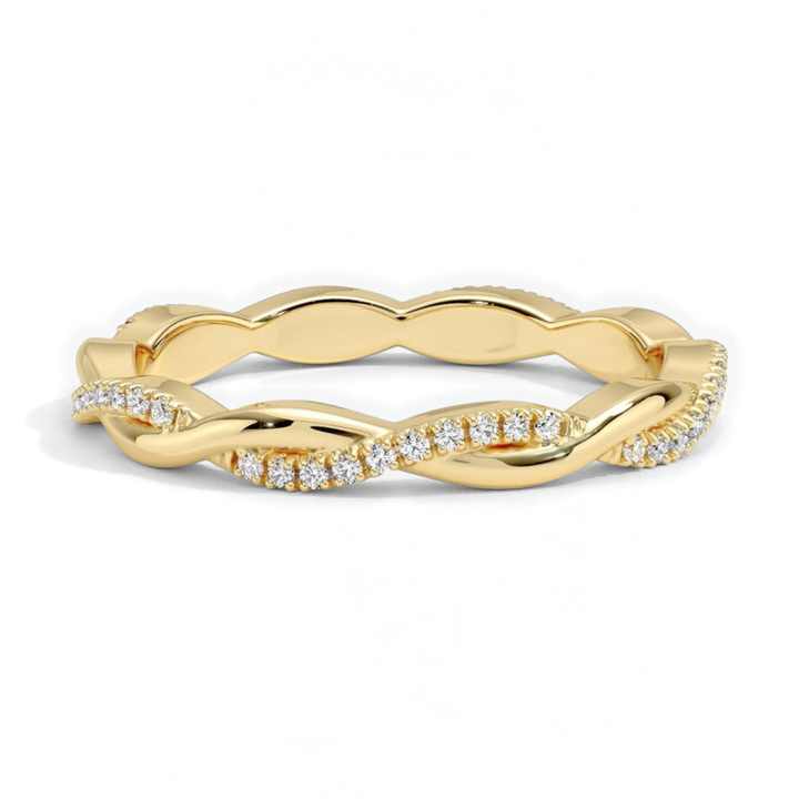 Classic Twisted Round Eternity Wedding Ring