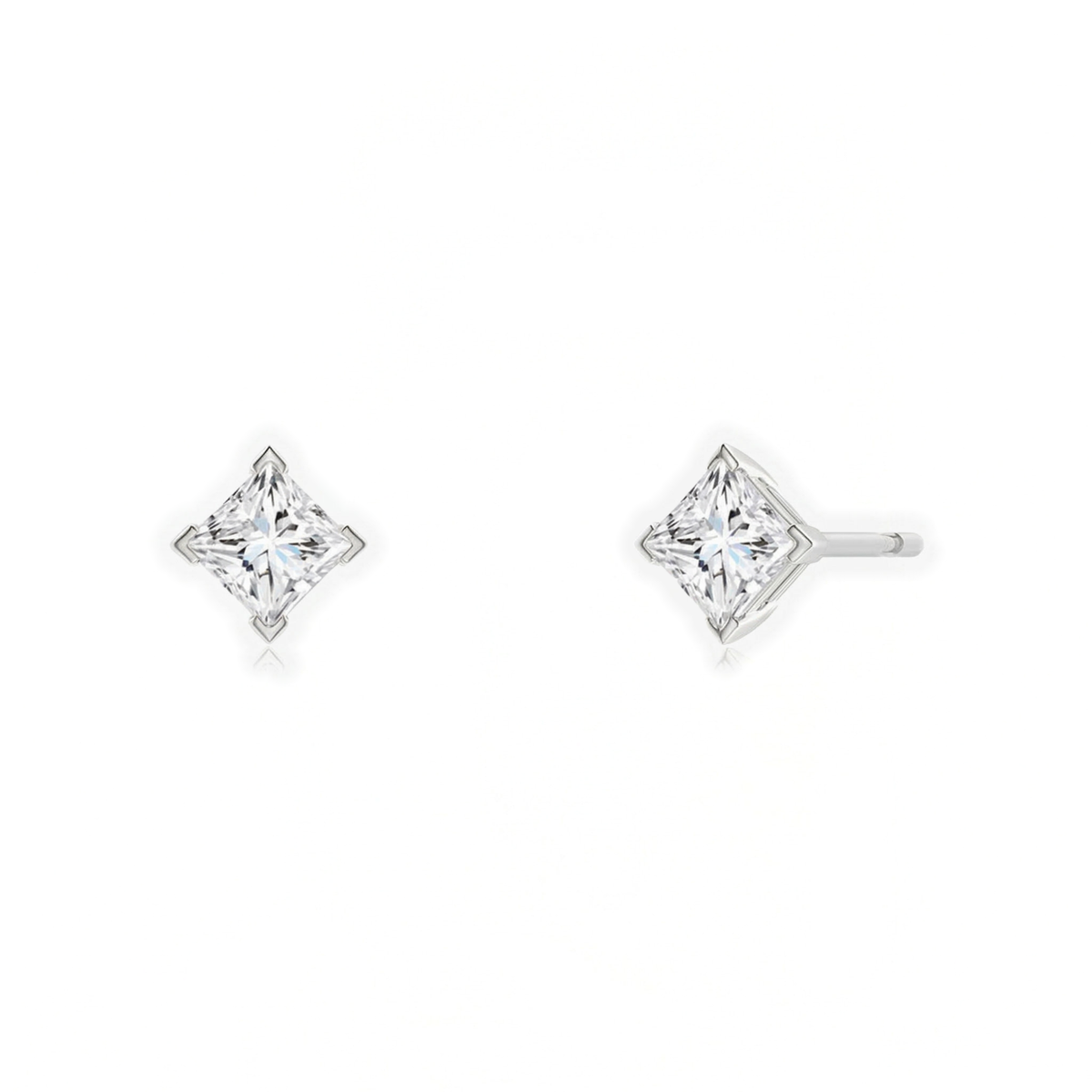 Classic V Prong Lab Diamond Studs