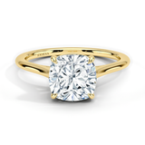 Cushion Diamond Solitaire Engagement Ring, thumbnail 1