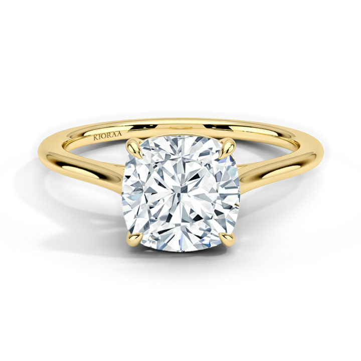 Cushion Diamond Solitaire Engagement Ring
