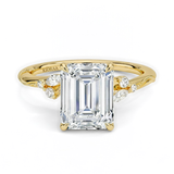 Emerald Shape Vintage  Engagement Ring, thumbnail 1