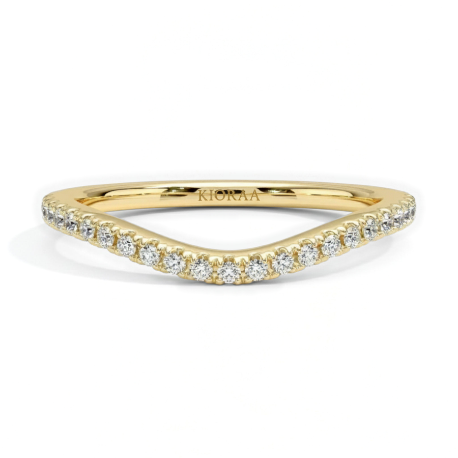 Half Coverage Round Cut Eternity Wedding Band