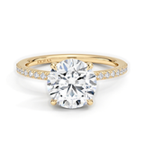 Half Coverage Round Solitaire Engagement Ring, thumbnail 1