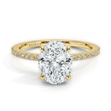 Hidden Halo Oval Lab Grown Diamond Ring, thumbnail 1