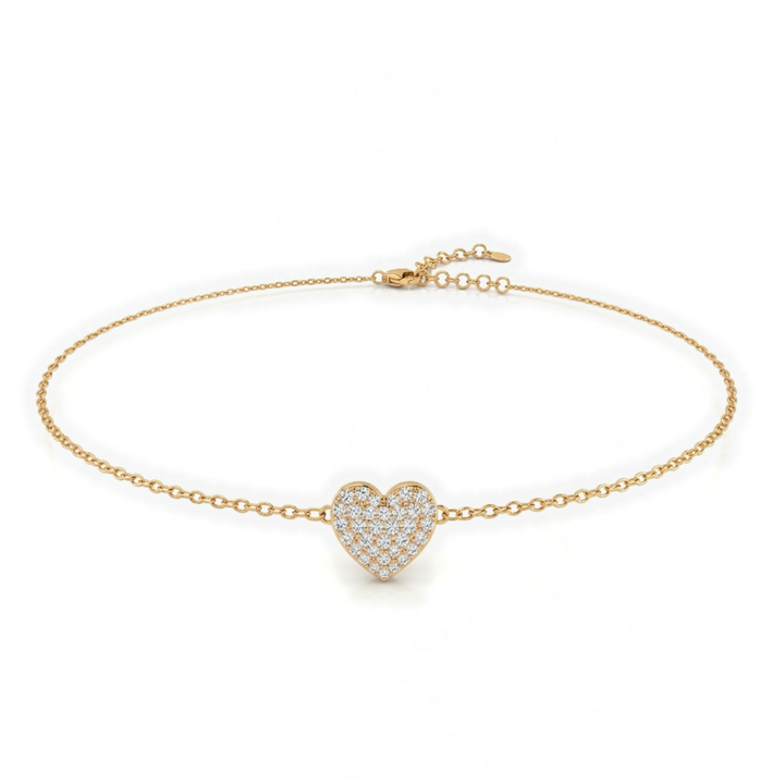 Lab Diamond Heart Shape Bracelet