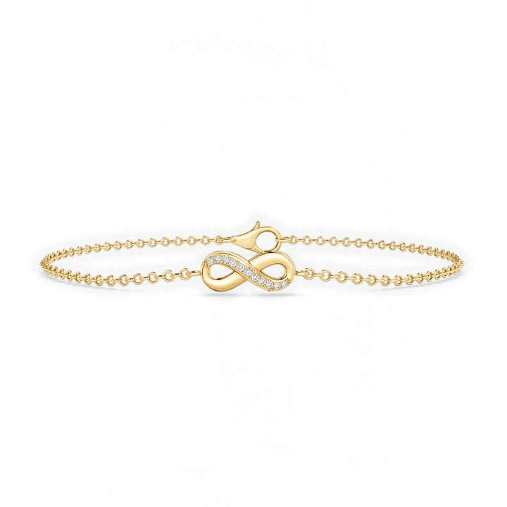 Lab Diamond Infinity Chain Bracelet