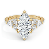Marquise Diamond Pave Setting Engagement Ring, thumbnail 1