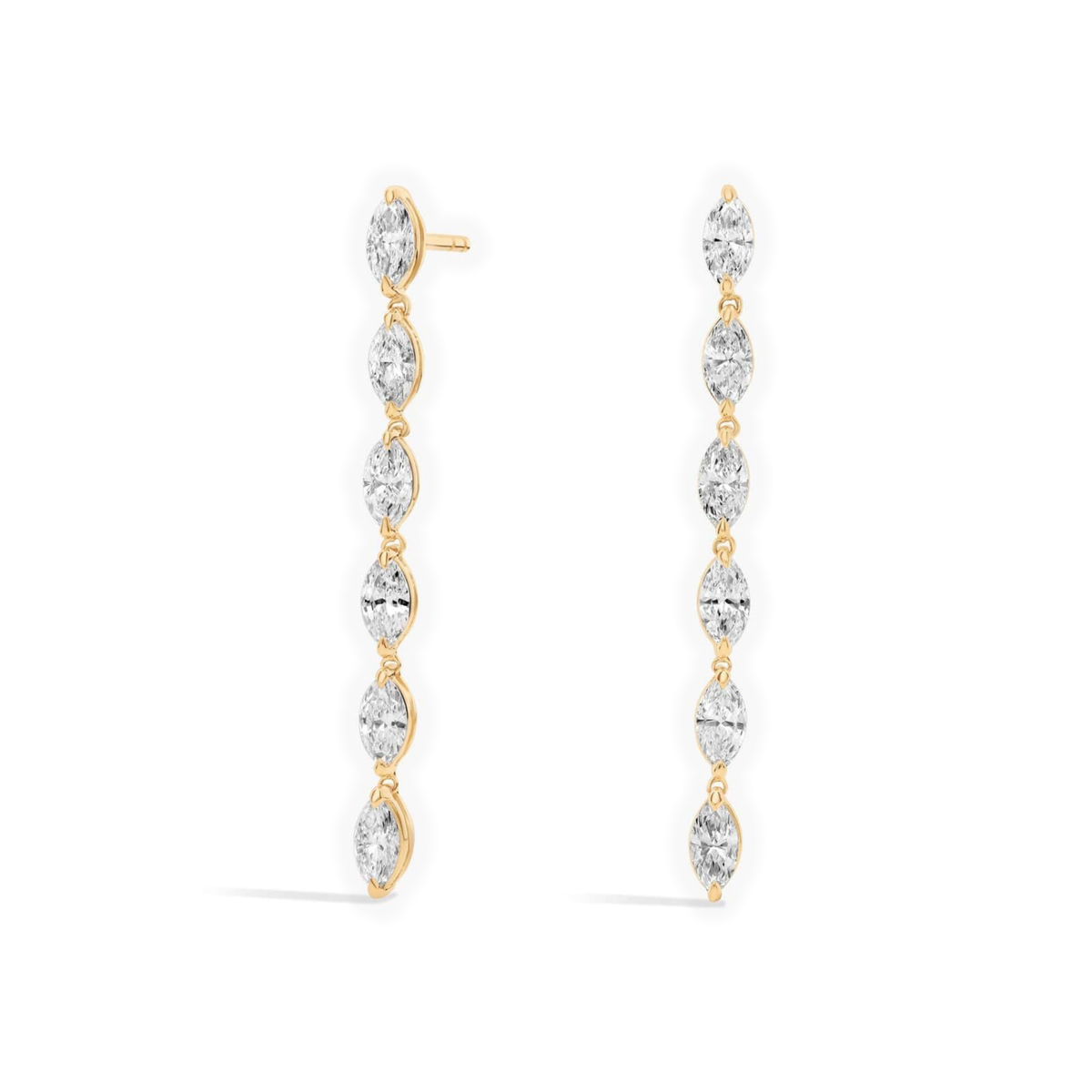 Marquise Line Drop Earrings