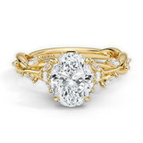 Nature Inspired Oval Engagement Ring, thumbnail 1