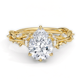 Nature Inspired Pear Engagement Ring, thumbnail 1