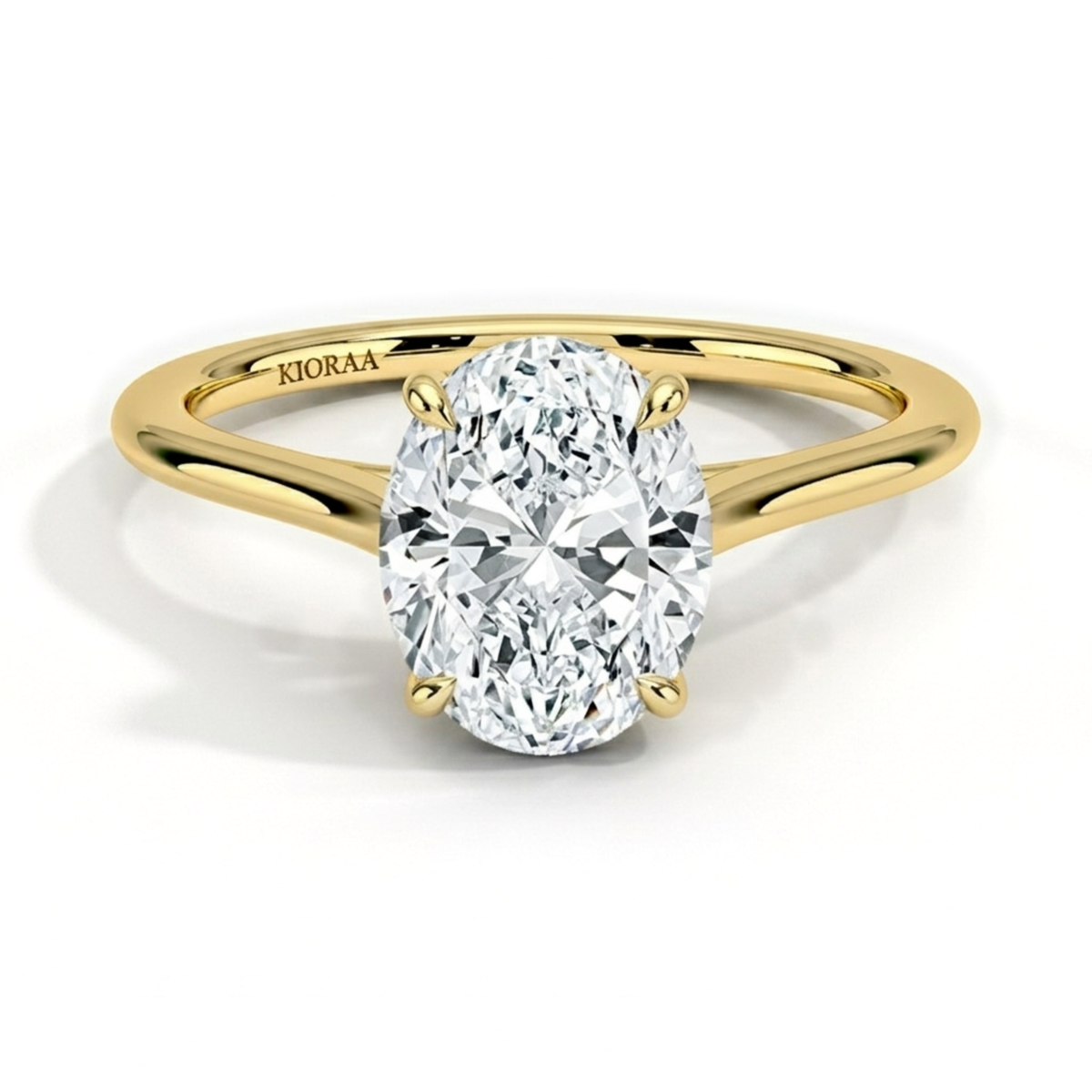 Oval Diamond Solitaire Engagement Ring