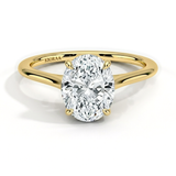 Oval Diamond Solitaire Engagement Ring, thumbnail 1