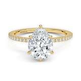 Partial Coverage Pear Diamond Engagement  Ring, thumbnail 1