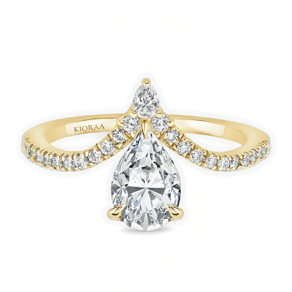 Pear Shape Lab Grown Diamond Engagement Ring