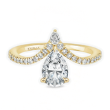 Pear Shape Lab Grown Diamond Engagement Ring, thumbnail 1