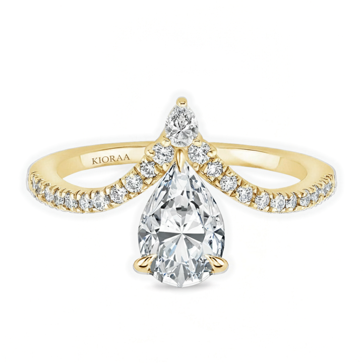 Pear Shape Lab Grown Diamond Engagement Ring
