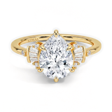 Regal Halo Pear Shape Engagement Ring, thumbnail 1
