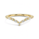 Round and Marquise Eternity Wedding Band, thumbnail 1