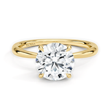 Round Cut Solitair Diamond Engagement Ring, thumbnail 1