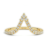 Round Cut V Shaped Eternity Wedding Band, thumbnail 1