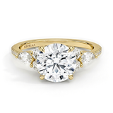 Round Diamond Pave Setting Engagement Ring, thumbnail 1