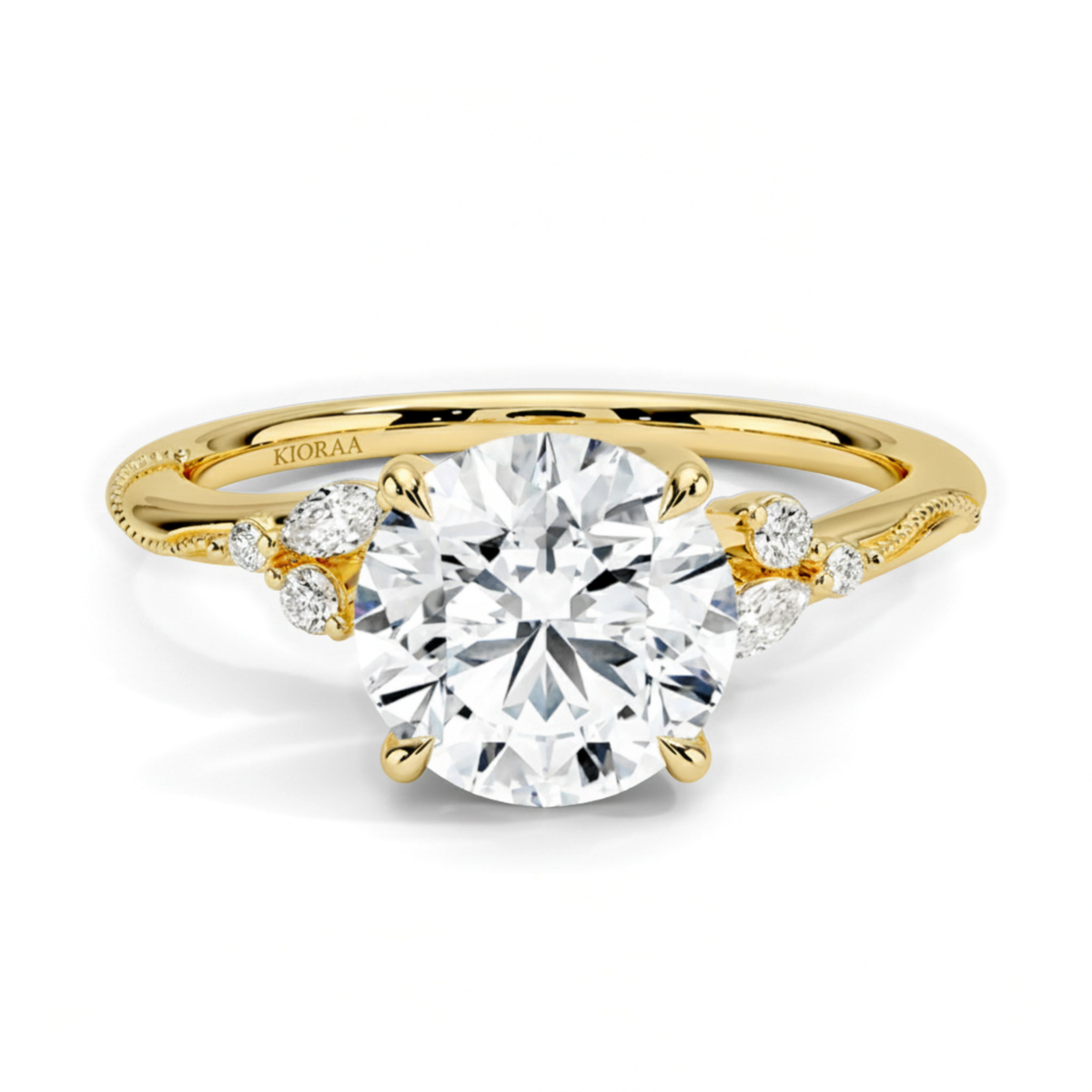Round Shape Vintage  Engagement Ring
