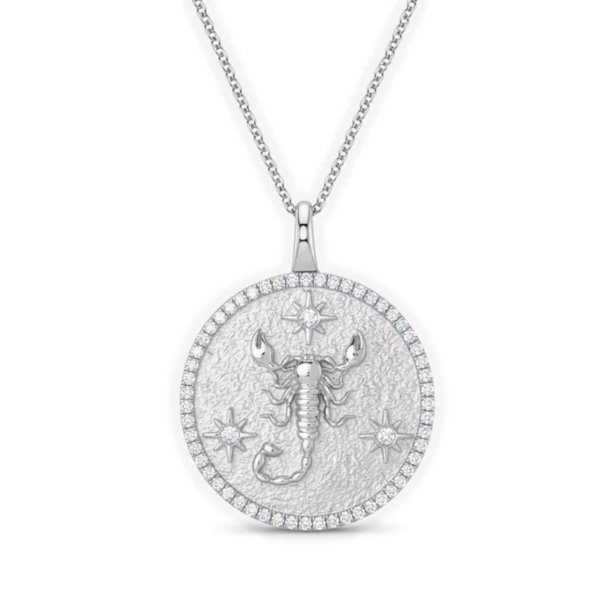 Scorpio Zodiac Lab Diamond Necklace