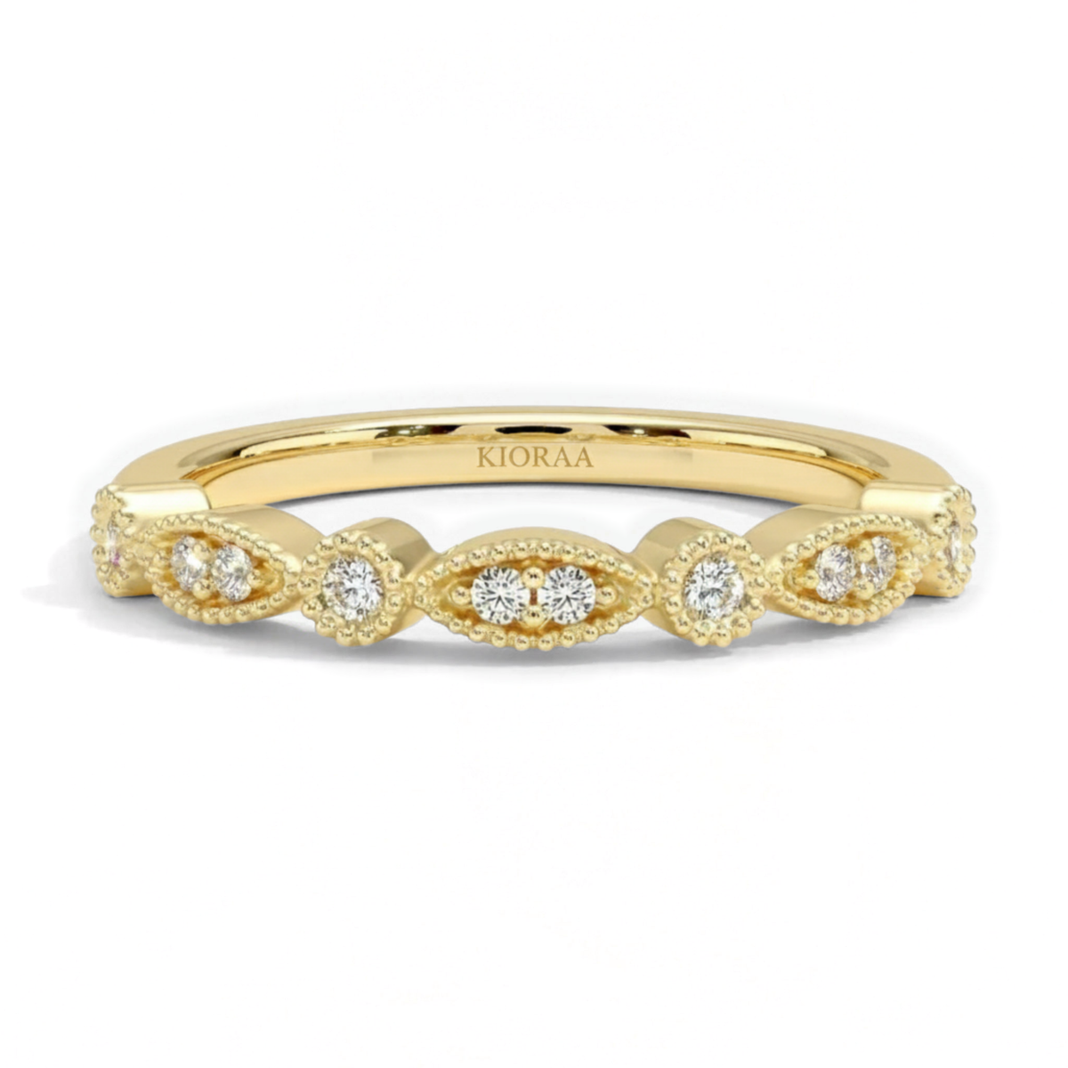 Tiara Round Cut Eternity Wedding Band