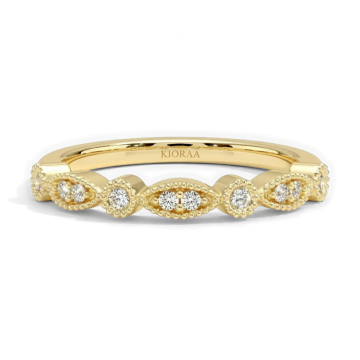 Tiara Round Cut Eternity Wedding Band