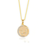 Virgo Zodiac Star Sign Coin Necklace, thumbnail 1