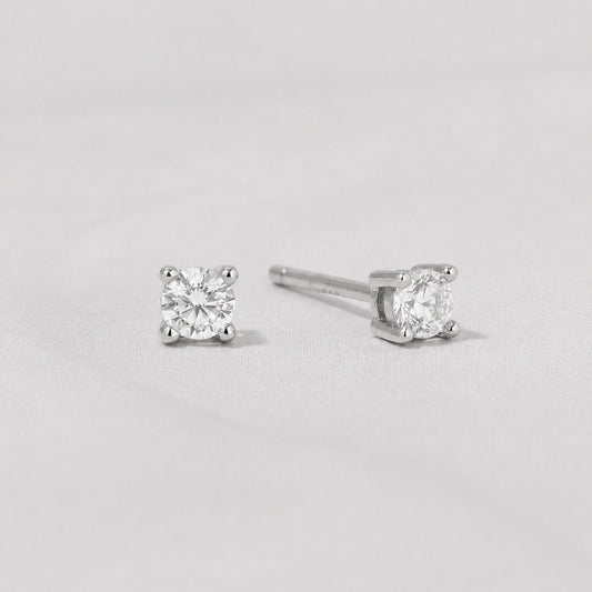 Three Prong Tiny Round Stud